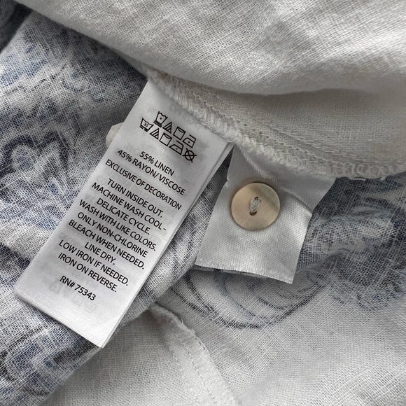 Joie- White and Blue Long Sleeve Dress- Medium- NEW - Picture 7 of 9